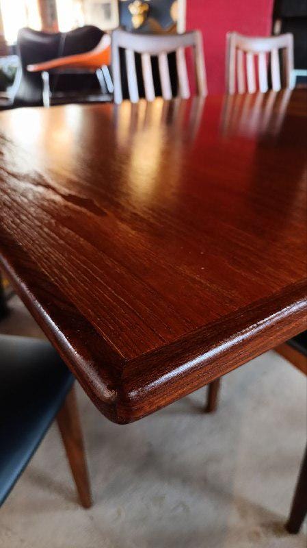 G Plan Fresco Extending Dining Table and Six Chairs, 1960s, Teak & Afromosia, Professionally Restored