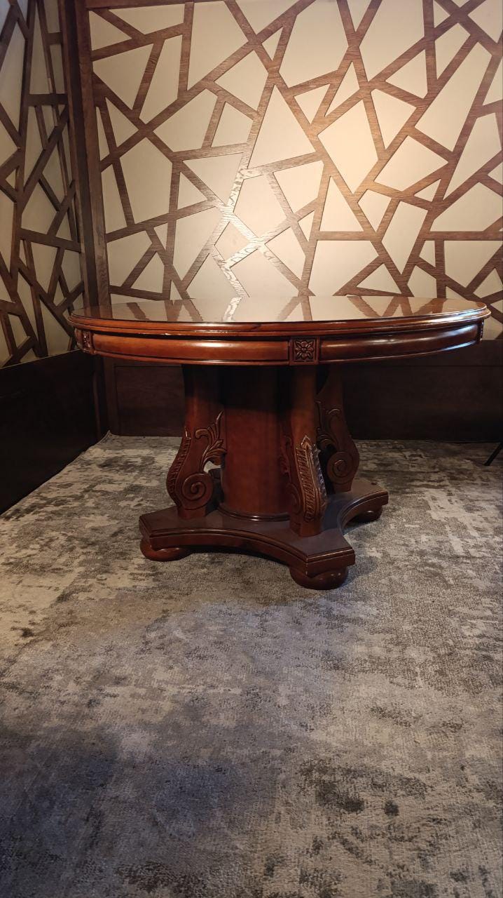 A Reproduction American Emprire / Late Regency Revival Round Pedestal Dining Table – 131cm