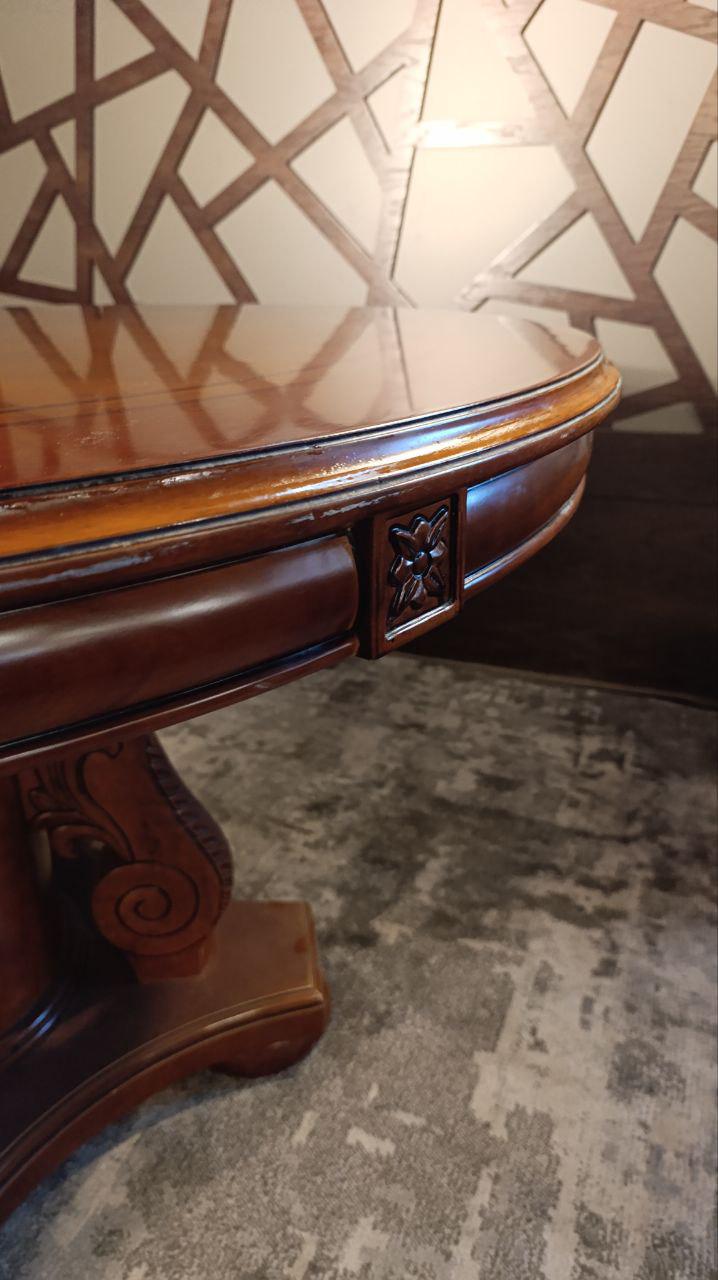 A Reproduction American Emprire / Late Regency Revival Round Pedestal Dining Table – 131cm