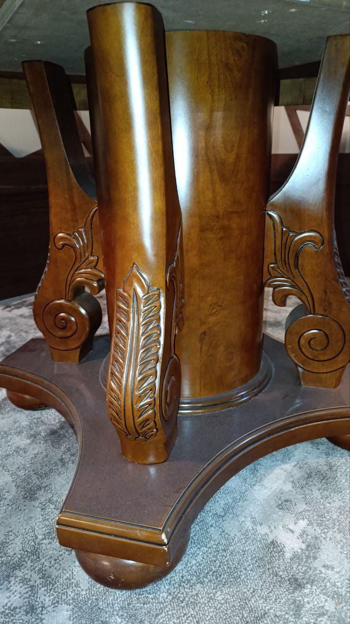 A Reproduction American Emprire / Late Regency Revival Round Pedestal Dining Table – 131cm