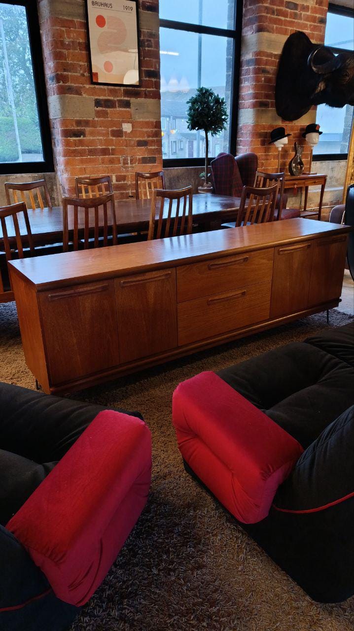 Meredew Mid-Century Teak Sideboard — 1970s British Modernist Storage