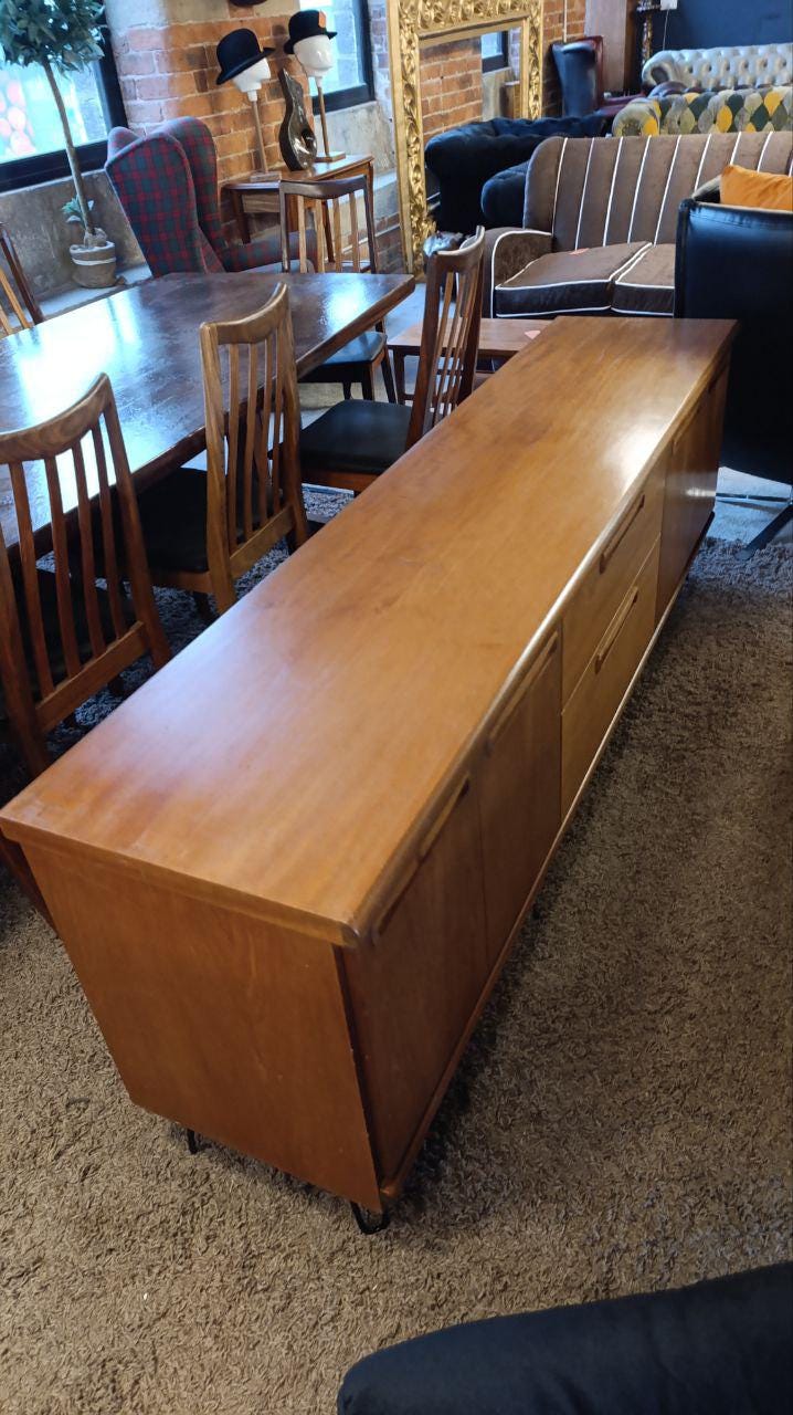 Meredew Mid-Century Teak Sideboard — 1970s British Modernist Storage