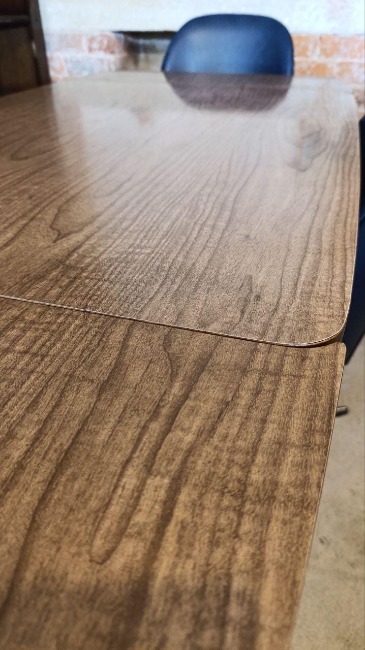 1970s Formica Extendable Dining Table & Four West German Swivel Dining Chairs