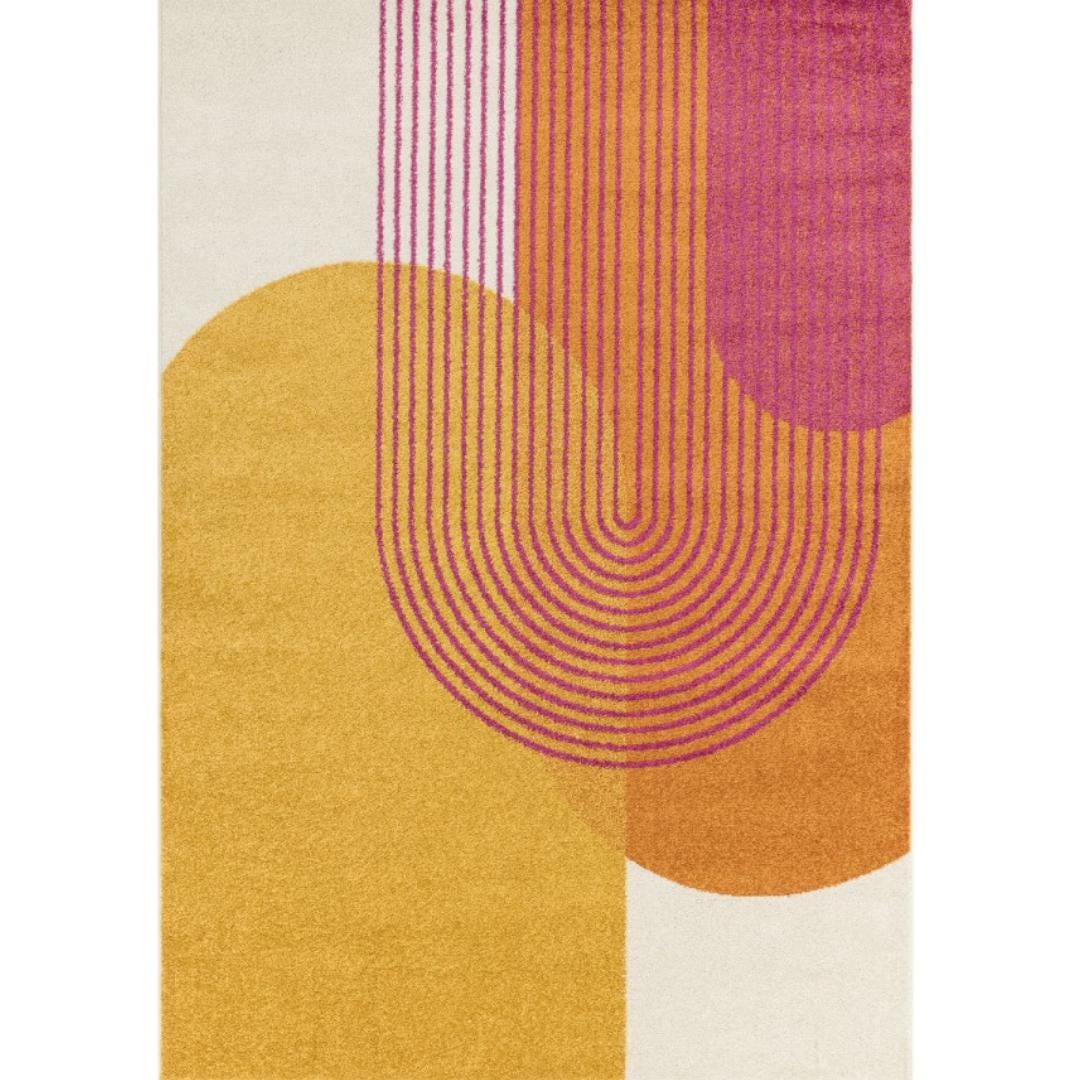 Arcadia Solis Rug – Mustard & Magenta 290 x 200