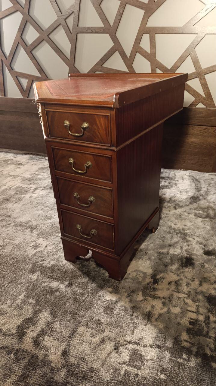 20th Century Georgian Revival Corner Writing Desk & Matching Tub Chair by J. Sydney Smith