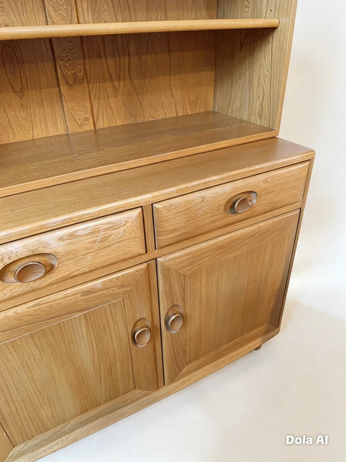 Ercol Elm Drinks and Display Cabinet, circa 1990s — photograph 4