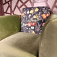 Moss-Green Velvet Lounge Chair with Clarke & Clarke Botanica Fabric — photograph 8