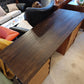 Teak Pedestal Desk with Ebonised Top, 1980s — photograph 8
