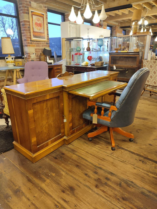 Georgian Style Prestige: Bespoke Handcrafted Walnut Console Table and Desk