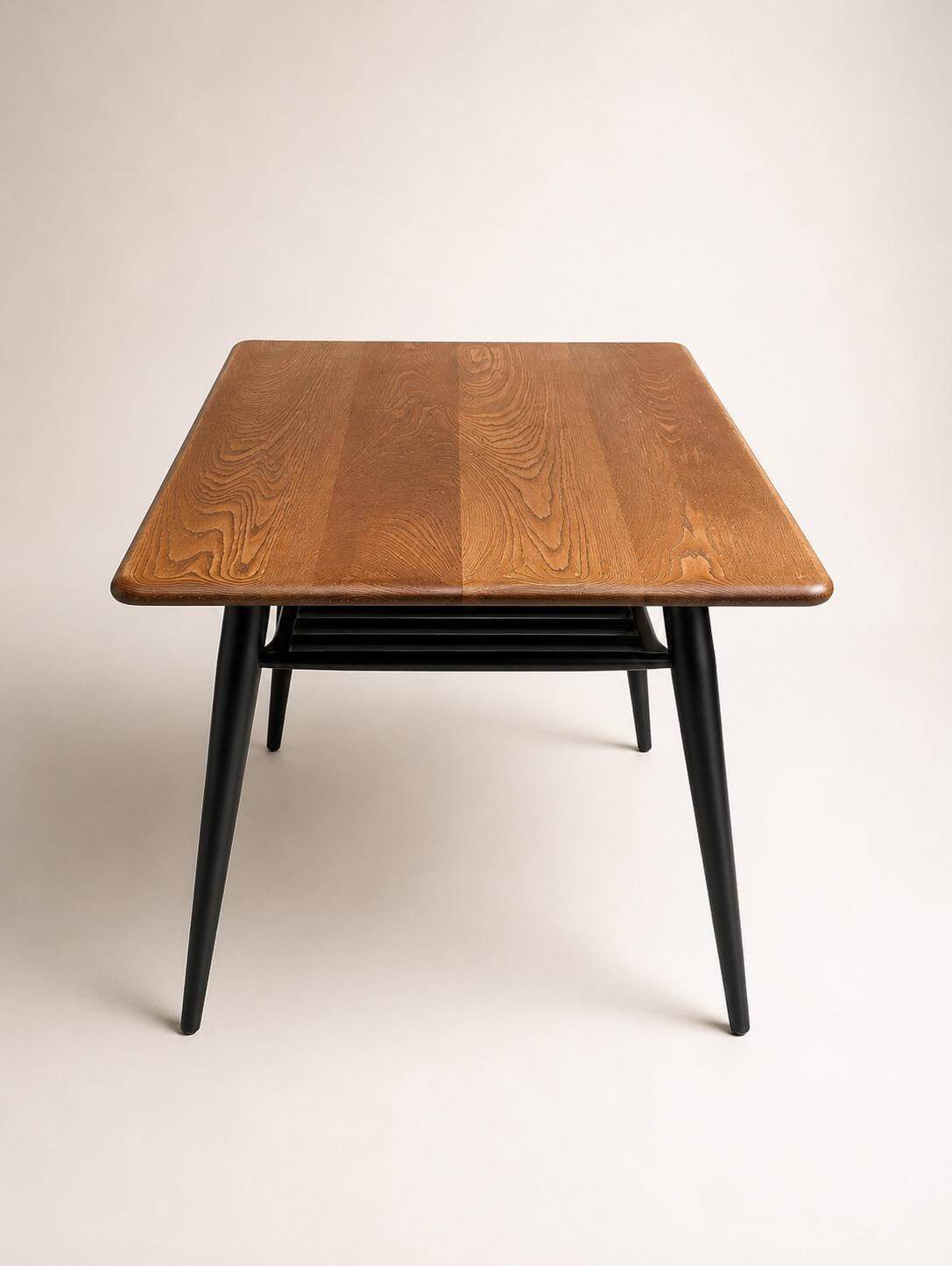 Ercol Model 393 Elm and Beech Breakfast Table, Refinished — photograph 2