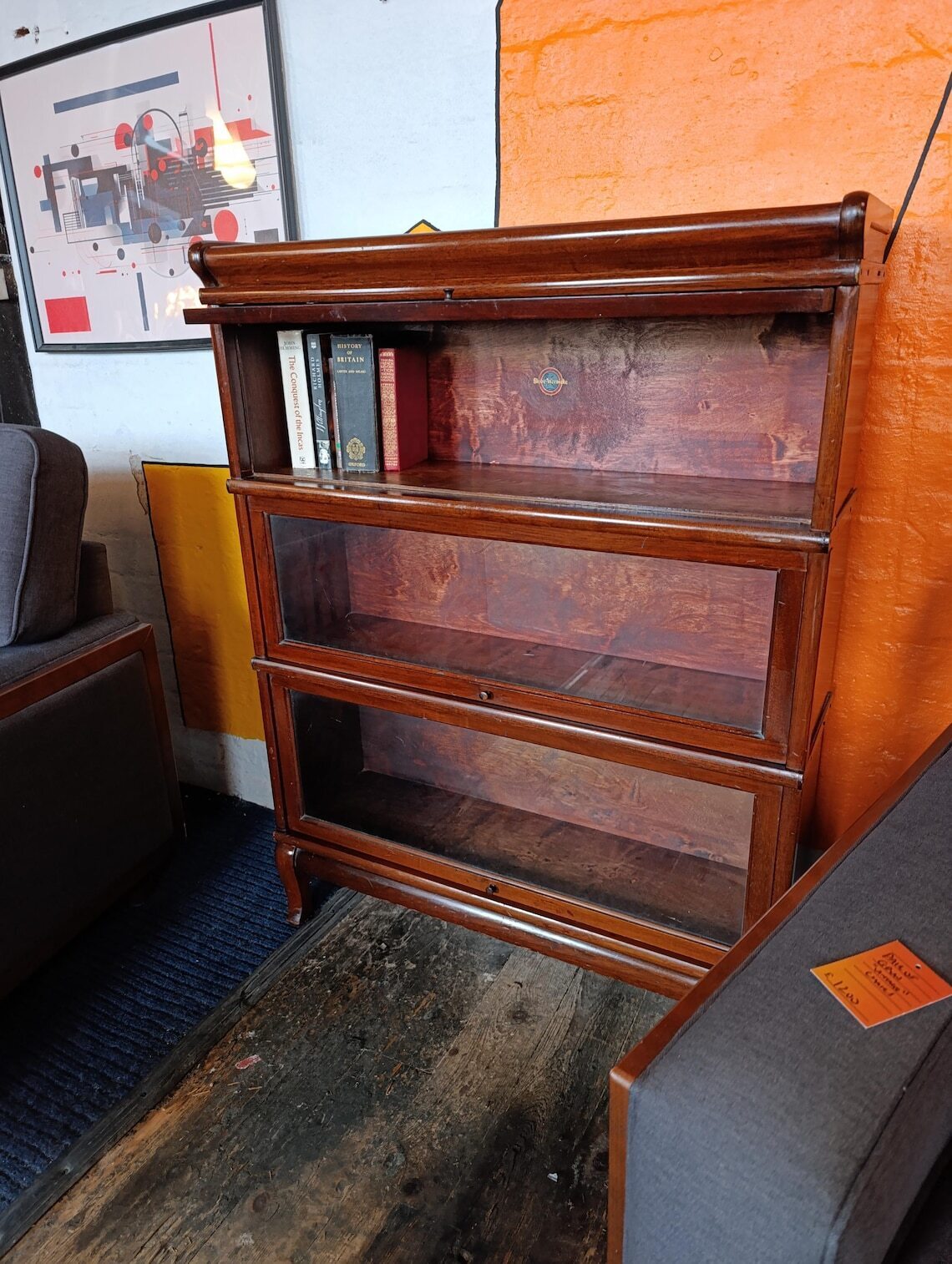 Globe-Wernicke Three-Section Barrister’s Bookcase — photograph 1