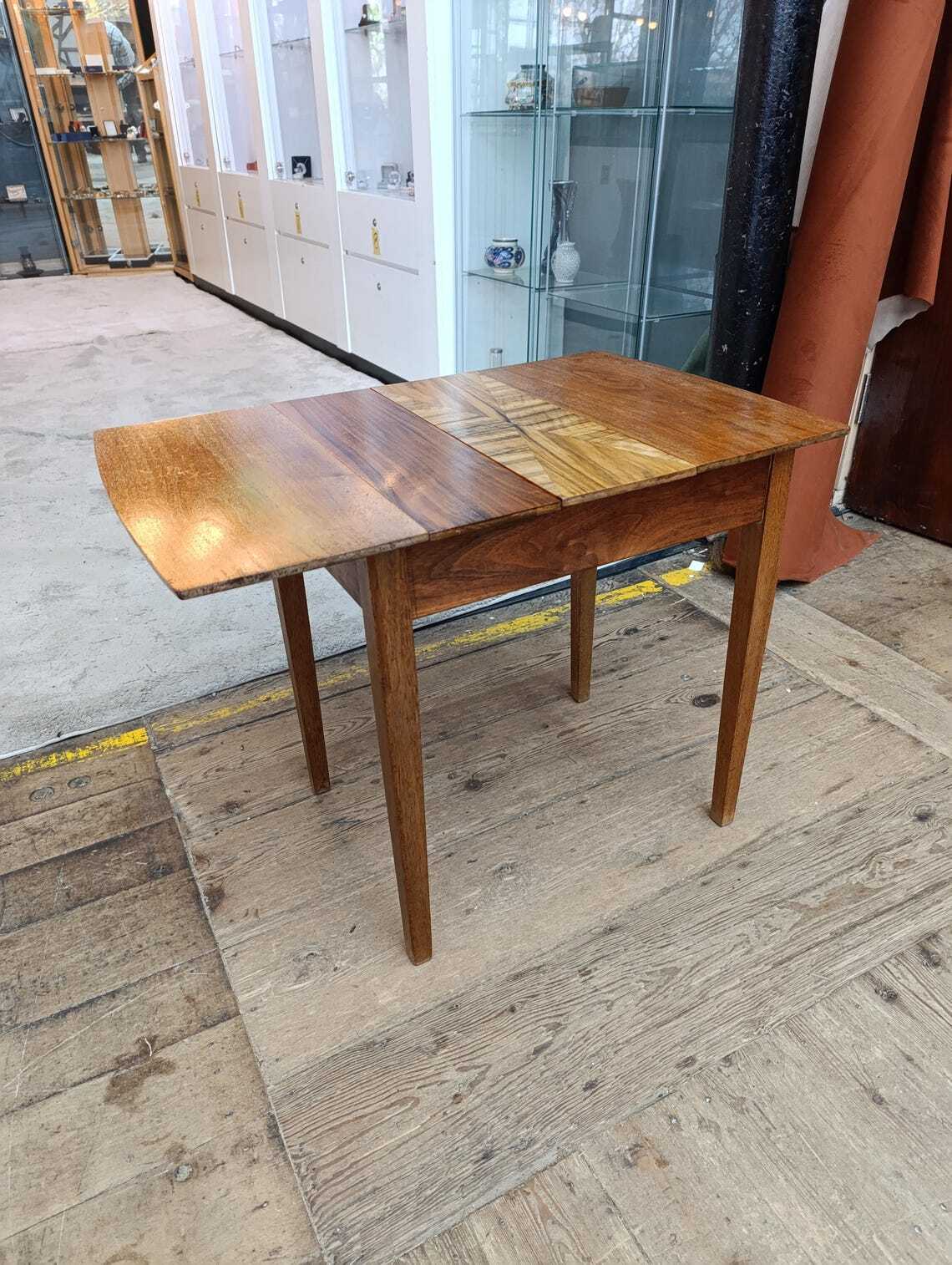 Teak Draw-Leaf Coffee Table with Hidden Storage — photograph 12