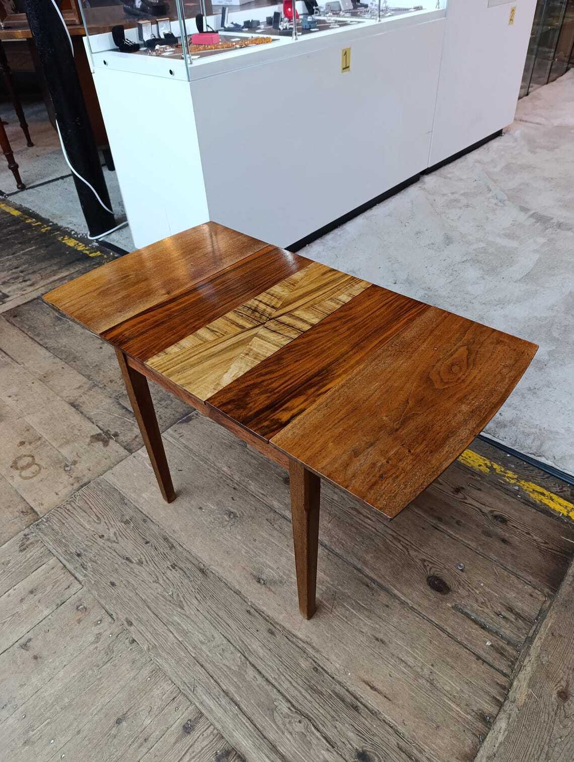 Teak Draw-Leaf Coffee Table with Hidden Storage — photograph 1