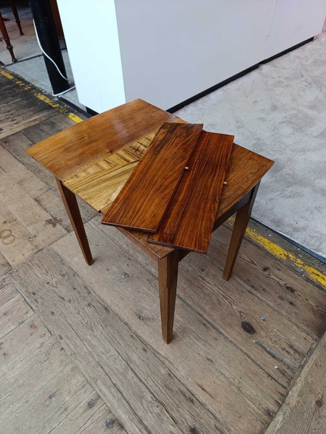 Teak Draw-Leaf Coffee Table with Hidden Storage — photograph 11