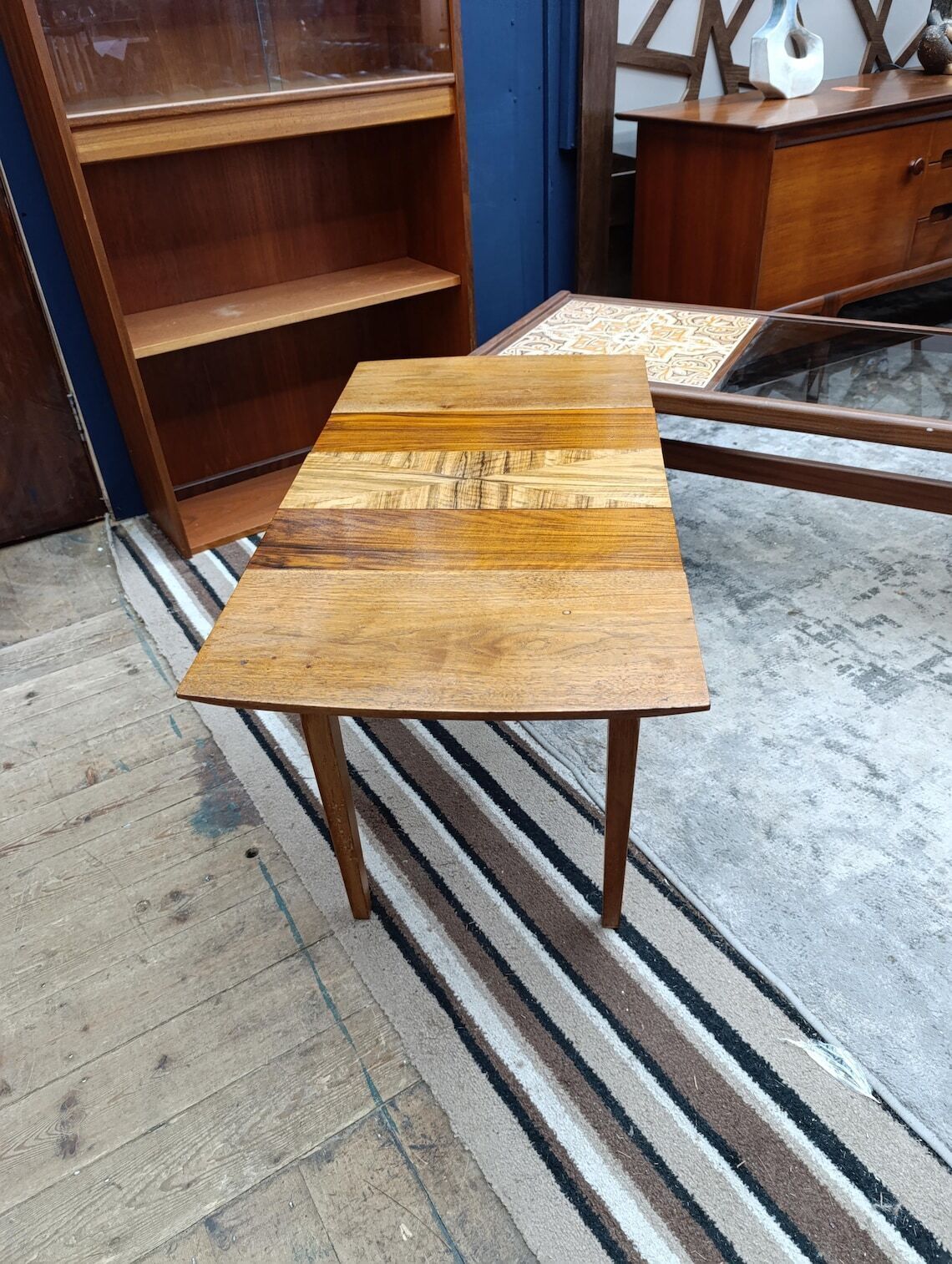 Teak Draw-Leaf Coffee Table with Hidden Storage — photograph 2