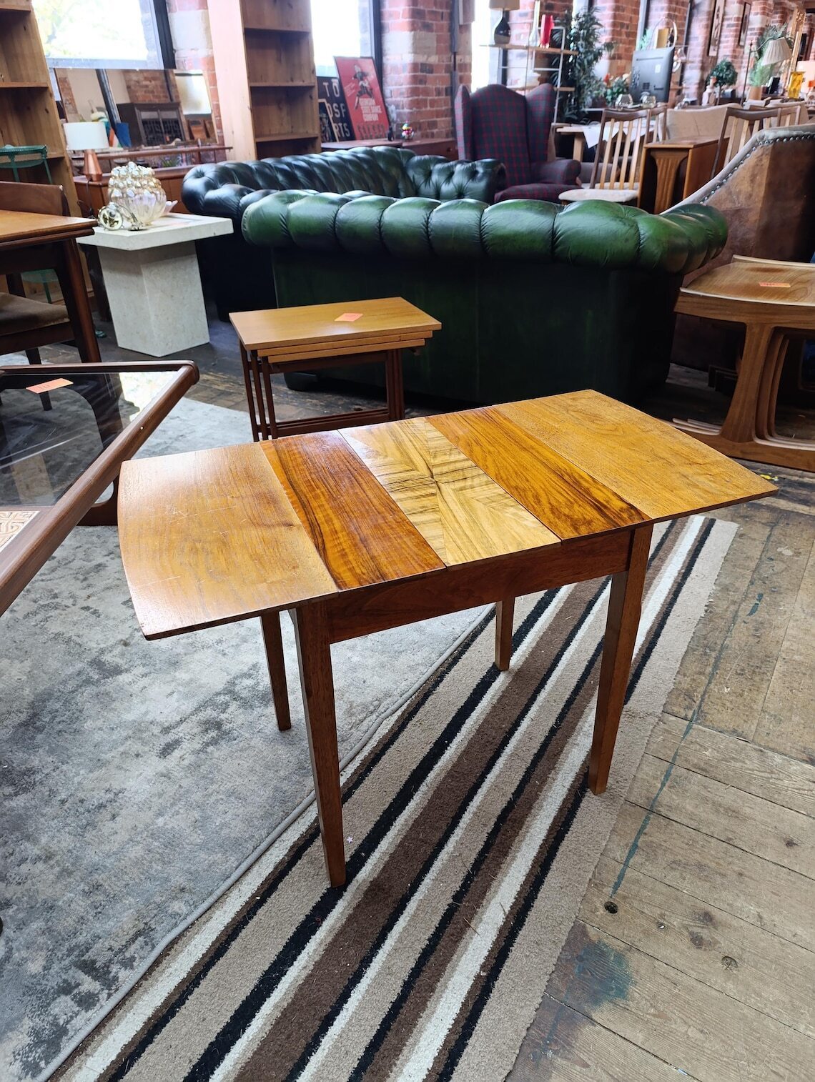 Teak Draw-Leaf Coffee Table with Hidden Storage — photograph 5
