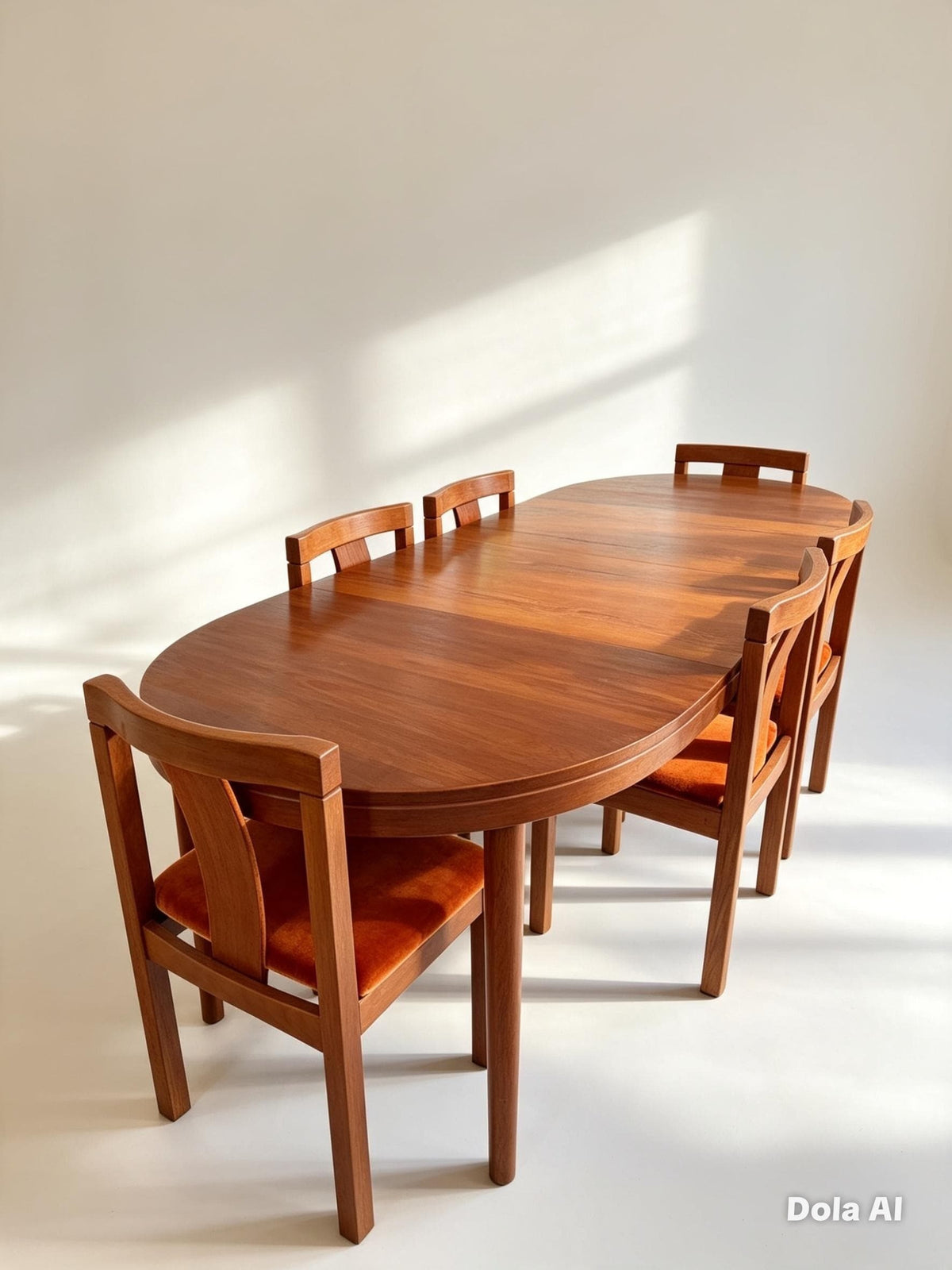 Skaraborgs Teak Dining Table and Six Vamdrup Chairs — photograph 6