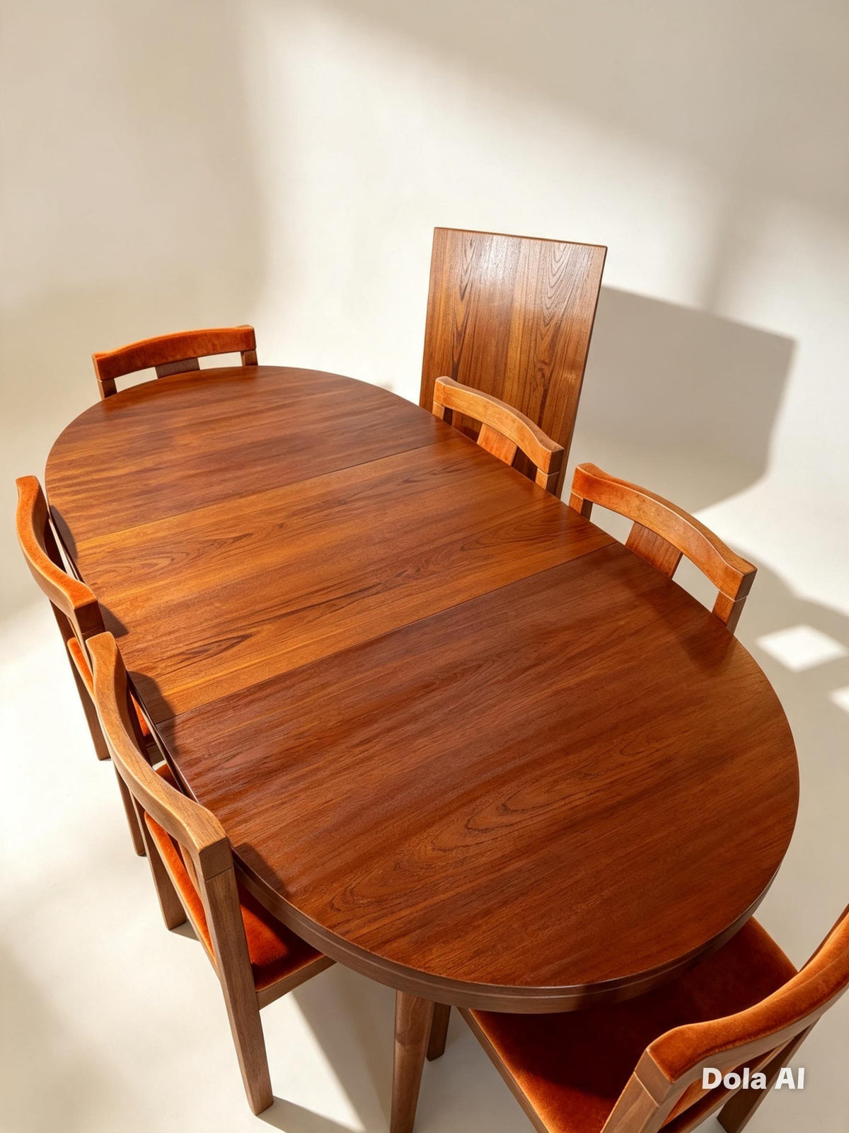 Skaraborgs Teak Dining Table and Six Vamdrup Chairs — photograph 11