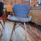 Set of Six Nautilus Amelia Dining Chairs in Grey Upholstery — photograph 1