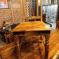 Hardwood Dining Table and Eight Chairs with Ironwork — photograph 16
