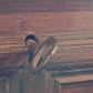 Tudor Revival Oak Coffer with Heraldic Carving — photograph 8