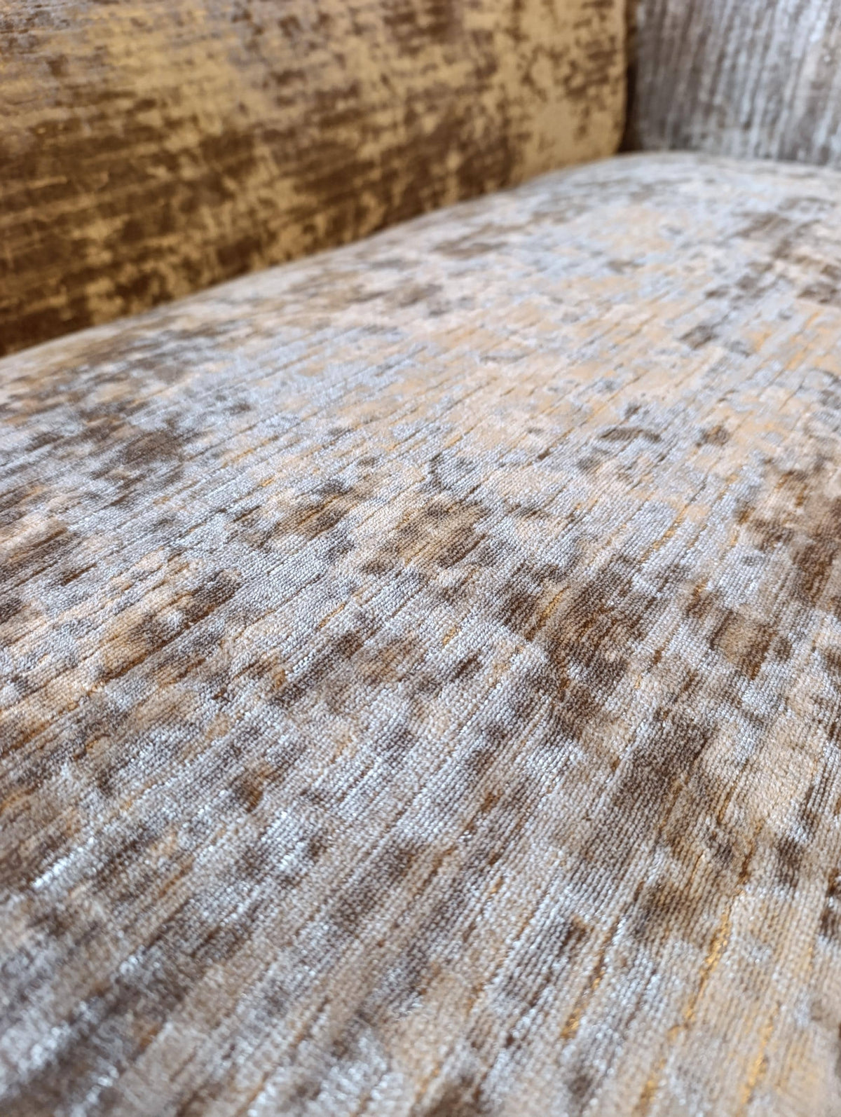 Victorian Walnut Chaise Longue in Neutral Chenille — photograph 11