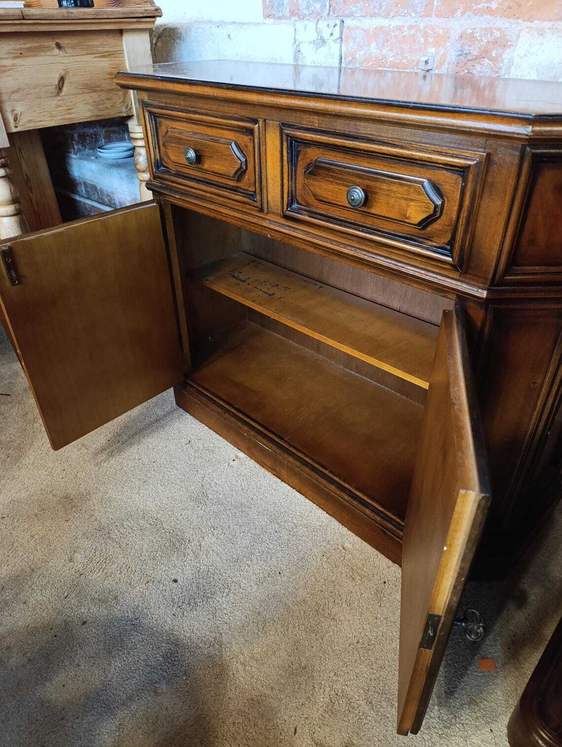 Vintage Pine Console Table and Cabinet — photograph 8