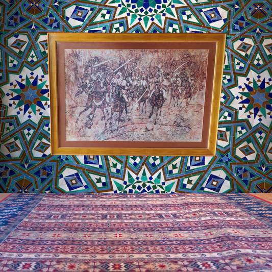 Arab Warriors of the Medieval Period: Framed Print - A Unique Piece of History in Bespoke Wooden Frame