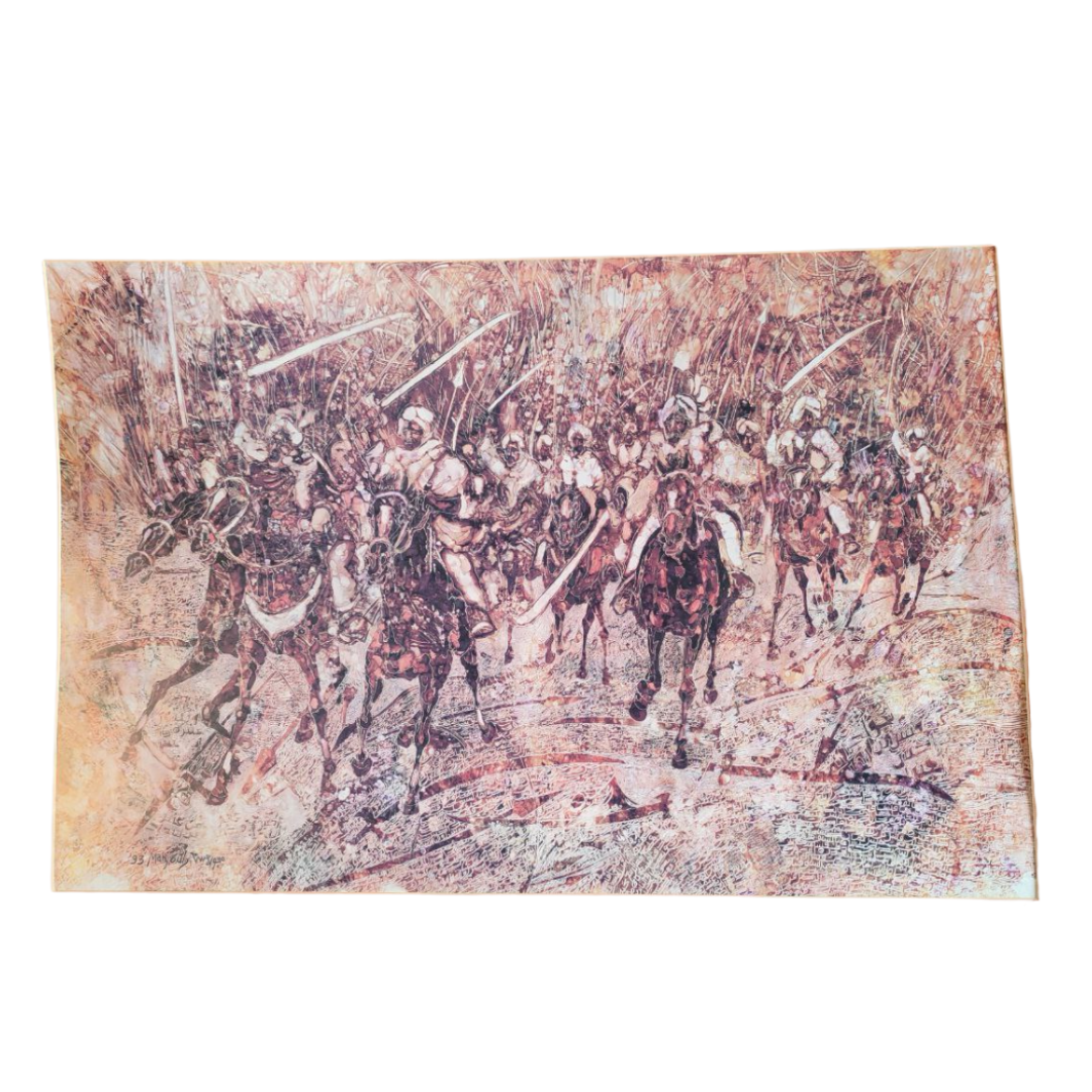Arab Warriors of the Medieval Period: Framed Print - A Unique Piece of History in Bespoke Wooden Frame