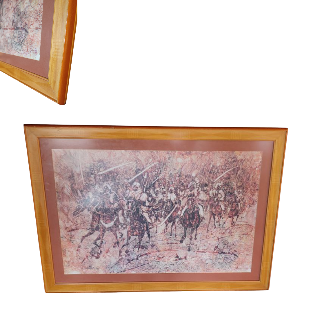 Arab Warriors of the Medieval Period: Framed Print - A Unique Piece of History in Bespoke Wooden Frame