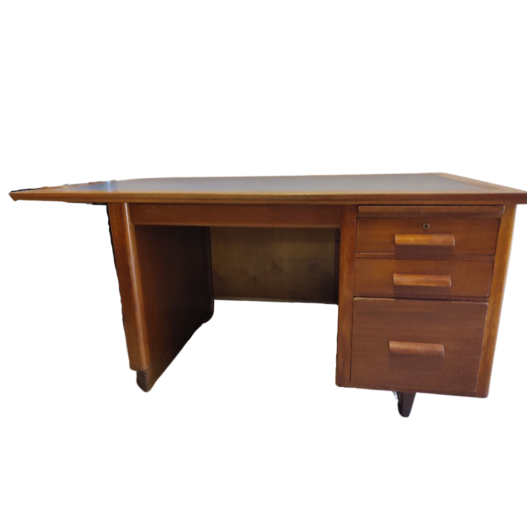 Leather top desk online modern