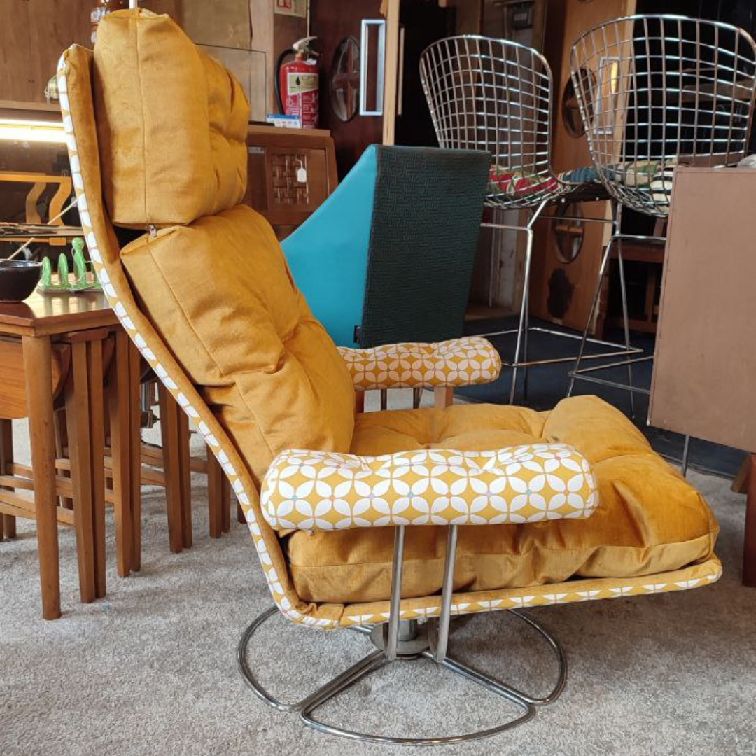 Mid century swivel hot sale rocker