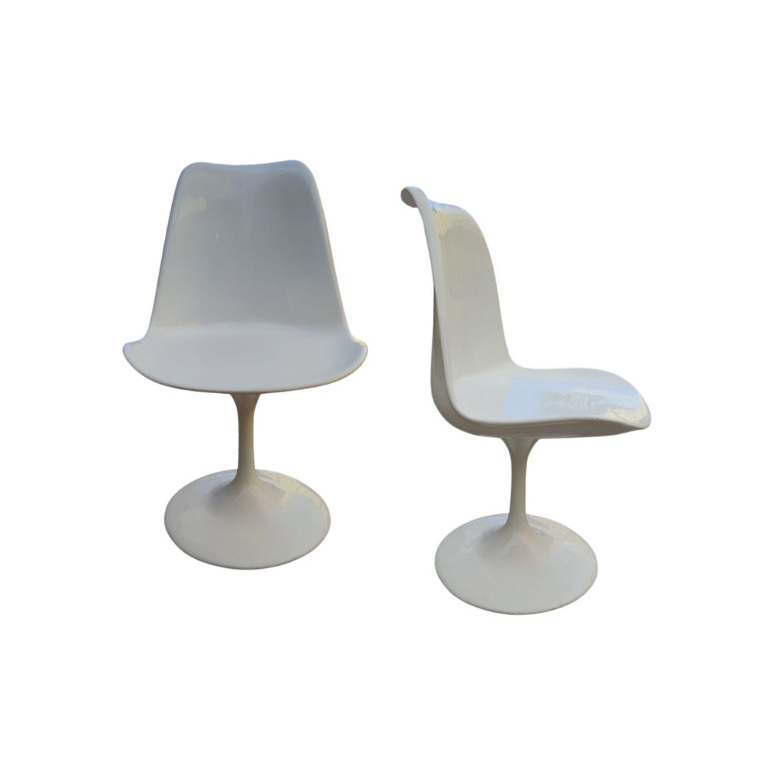 Mid Century Pair of Swivel Tulip Chairs